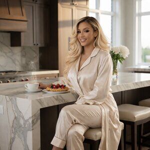 22” Blonde Ombre Lace Front Wig | 13x6 Deep Part | Human Hair | Dark Root Melt